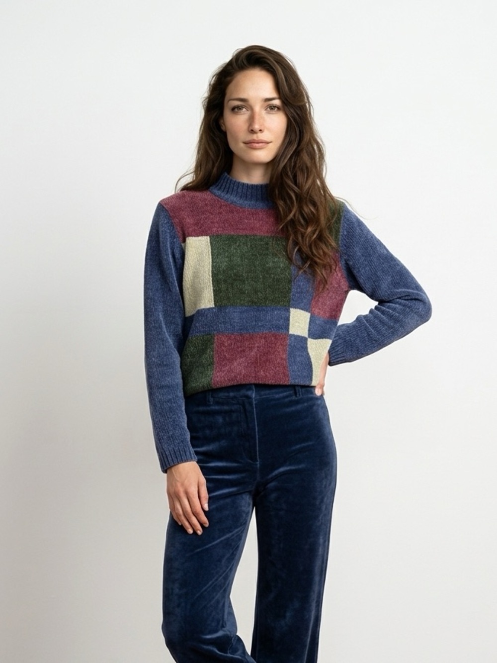 ✨Vintage Alfred Dunner Multicolor Knit Sweater | Medium | Acrylic